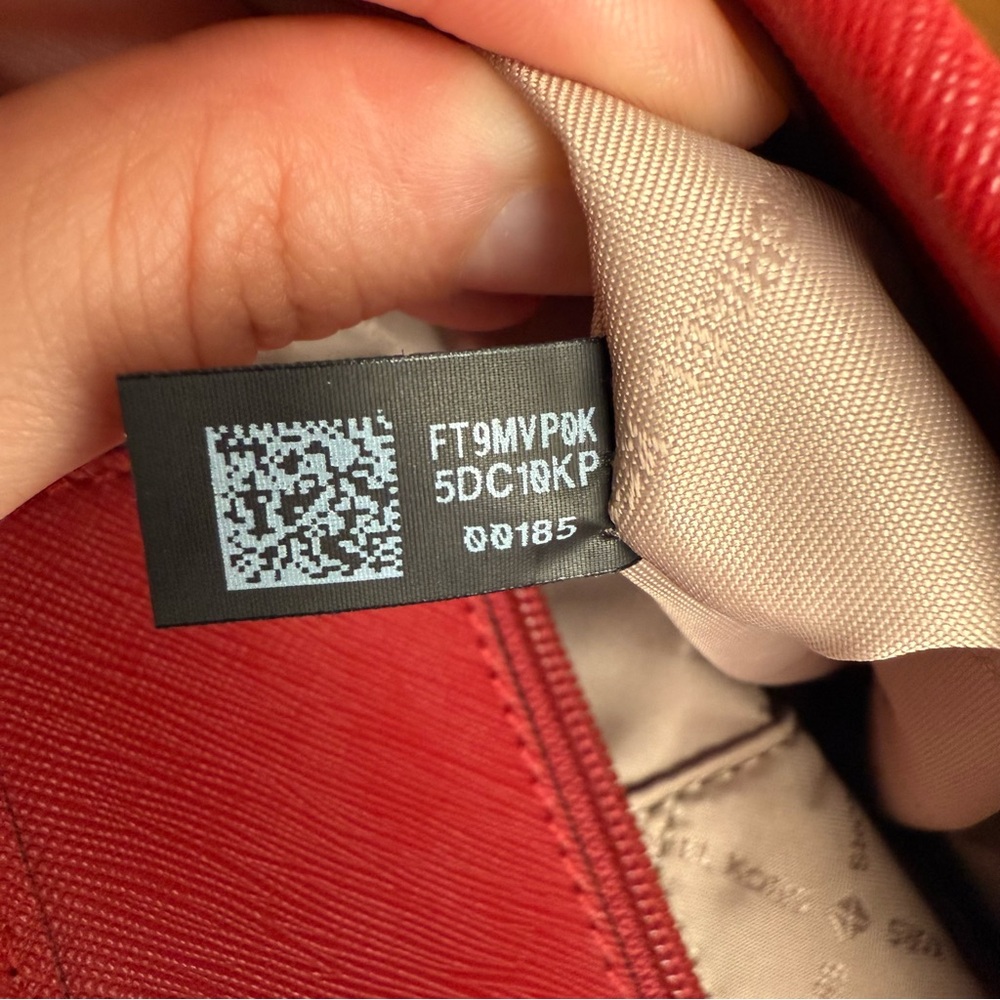 Michael Kors Large Red Leather Tote - Picture 10 of 13
